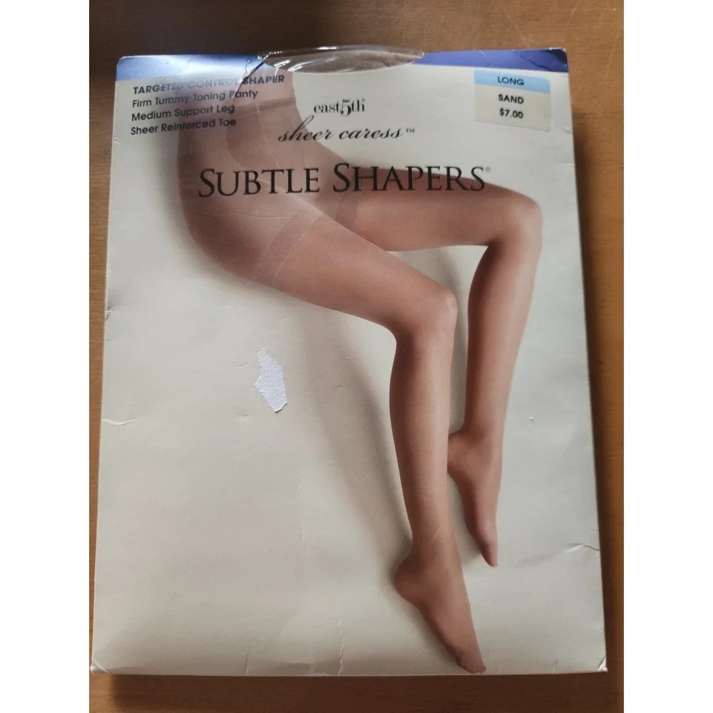 East 5th Subtle Shapers Control Top Panty‎ Sheer Toe Silky Leg Sand Long